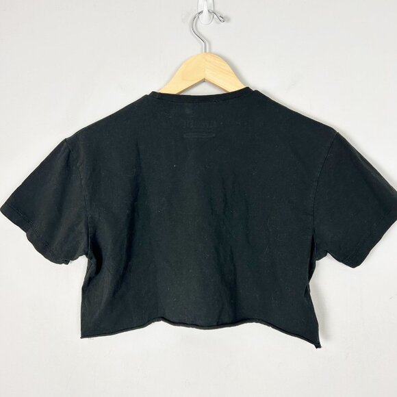 Alphalete Black Cropped Tee Short Sleeve Active Athlesiure Athletic Sz XS Womens - Picture 2 of 3